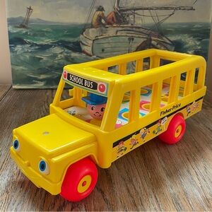 Vintage 1984 Fisher-Price Little People School Bus❤️
